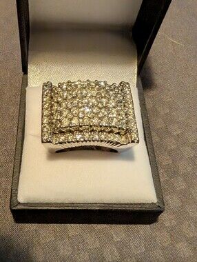 Mens wide band custom made 10k gold pinky ring